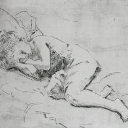 Lomette, pointe sèche, 47,8x39,5cm, numérotée sur 20